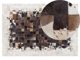 Cowhide Area Rug 140x200cm Brown with Beige