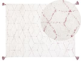 Shaggy Area Rug 140x200cm White