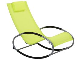Rocking Sun Lounger Lime Green CAMPO