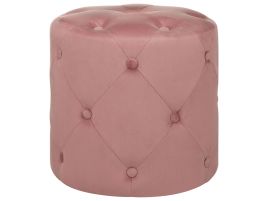 Velvet Pouffe Pink COROLLA