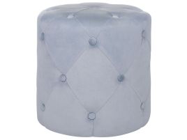 Velvet Pouffe Light Grey COROLLA