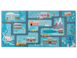 Kids Rug City Print 80x150cm