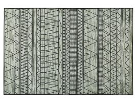 Area Rug Black and Grey 160x230cm