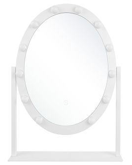 Metal LED Standing Vanity Mirror - White