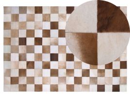 Cowhide Area Rug Brown and Beige 140x200cm