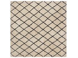 Shaggy Area Rug 200x200cm Beige and Black