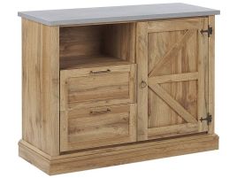 2 Drawer Sideboard Light Wood TORONTO