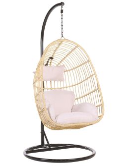 PE Rattan Hanging Chair with Stand Natural CASOLI
