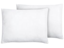 Set of 2 Microfibre Bed Low Profile Pillows 50 x 60 cm ERRIGAL