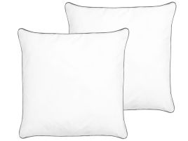 Set of 2 Microfibre Bed Low Profile Pillows 80 x 80 cm PELISTER