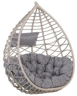 PE Rattan Hanging Chair Grey ARSITA