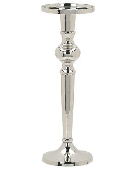 Metal Candlestick 40cm Silver