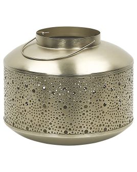 Iron Candle Lantern 22 cm Gold CORFU