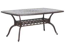 Garden Dining Table 165 x 102 cm Brown LIZZANO