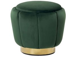 Velvet Pouffe Green IRVING