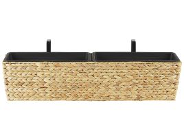 Plant Pot 80 x 20 x 18 cm Beige KAWALA