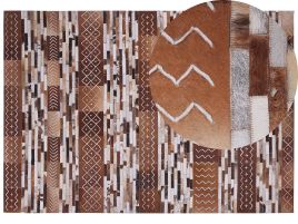 Cowhide Area Rug 160x230cm Brown