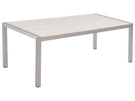 Aluminium Garden Table 180 x 90 cm White VERNIO