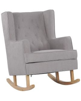 Fabric Rocking Chair Light Grey TRONDHEIM II