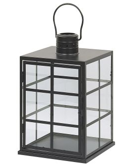Metal Candle Lantern 33 cm Black BINTAN