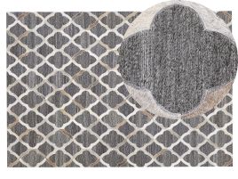 Cowhide Area Rug 140x200cm Grey and Beige