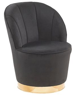 Velvet Armchair Black ALBY