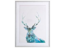 Deer Framed Wall Art 60 x 80 cm Blue KAYES