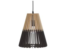 Pendant Lamp Light Wood Black CAVALLA