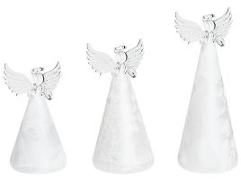 Set of 3 Decorative Angel Figurines with LED White KITTILA