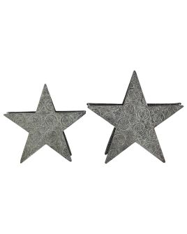 Set of 2 Metal Tealight Holders Silver