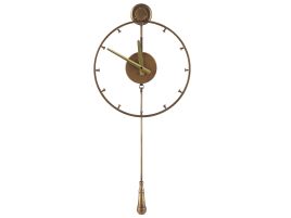 Iron Pendulum Wall Clock 31cm Gold