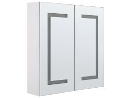 Bathroom Wall Mounted Mirror Cabinet with LED White 60 x 60 cm MAZARREDO