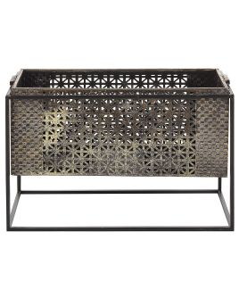 Metal Candle Holder 26cm Gold