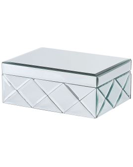 Mirrored Jewellery Box Silver