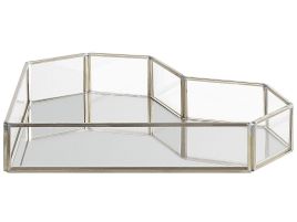 Mirrored Decorative Tray Silver
