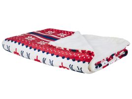 Blanket 150 x 200 cm Red and Blue REKA