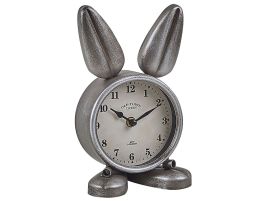 Iron Table Clock Bunny Silver THUSIS