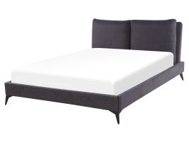 Velvet EU King Size Bed Dark Grey MELLE