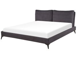Velvet EU Super King Size Bed Dark Grey MELLE