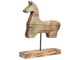 Decorative Horse Figurine Light Wood COLIMA