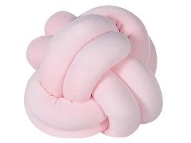 Velvet Knot Cushion 20x20cm Pink