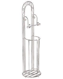 Freestanding Metal Toilet Paper Holder White TEMUCO