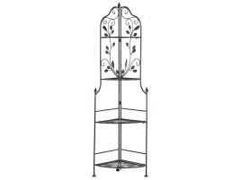 Corner Ladder Shelf Black SIDERNO