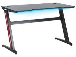 Gaming Desk with RGB LED Lights 120 x 60 cm Black DARFUR