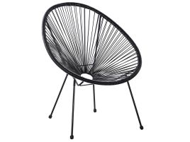 PE Rattan Accent Chair Black ACAPULCO II