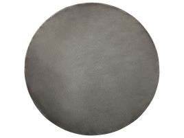 Round Viscose Area Rug 140cm Dark Grey
