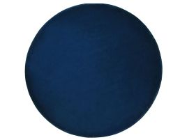 Round Viscose Area Rug 140cm Navy Blue