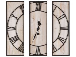 Wall Clock 75x75cm Light Wood