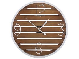 Wall Clock 50cm Dark Wood