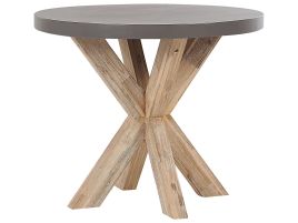 Round Concrete Garden Dining Table âŒ€ 90 cm Grey OLBIA